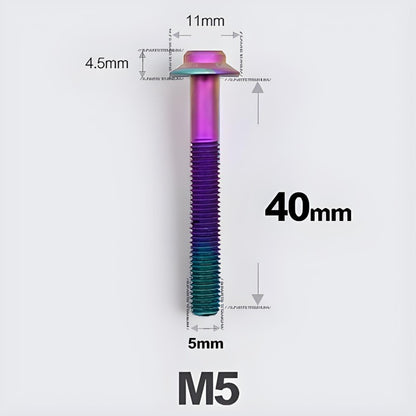M5 Titanium Disc Brake Caliper Bolts for Flat Mount  Fits Shimano R8170 R8070 40mm Candy
