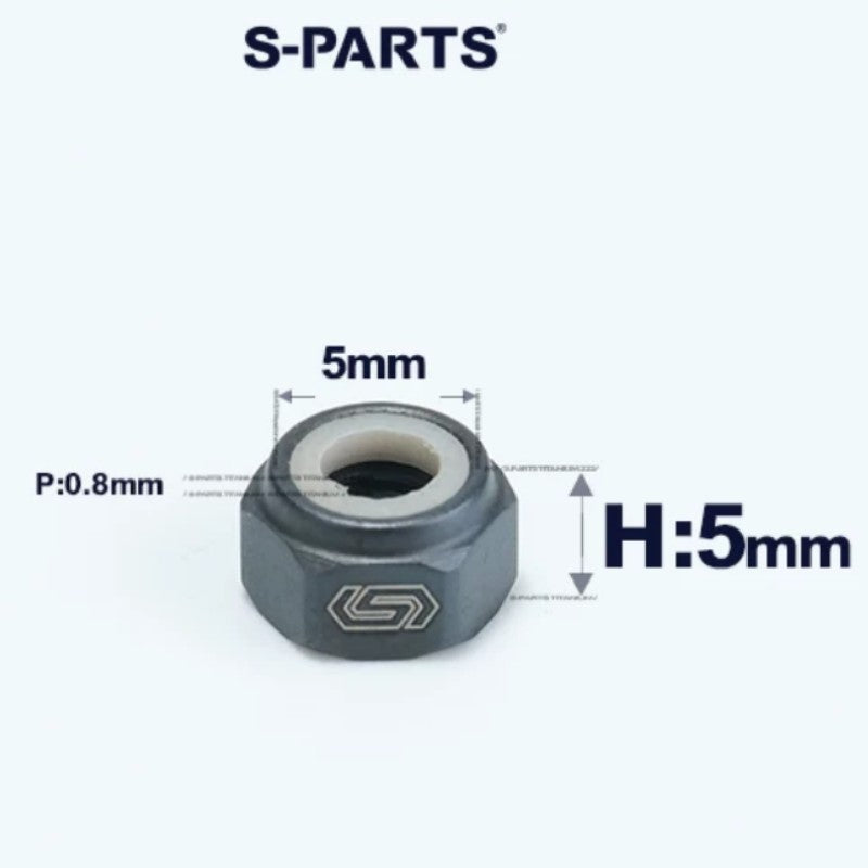 Titanium Hex Nylon Lock Nuts - M4 / M5 / M6 / M8 / M10 / M12 for Motorcycles