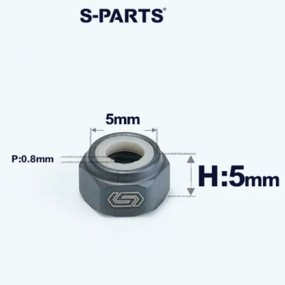 Titanium Hex Nylon Lock Nuts - M4 / M5 / M6 / M8 / M10 / M12 for Motorcycles
