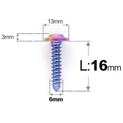 M6 X L16 - 55mm Titanium Button Head Screws For Electric Scooter & Motorcycle Body Panels-HD13