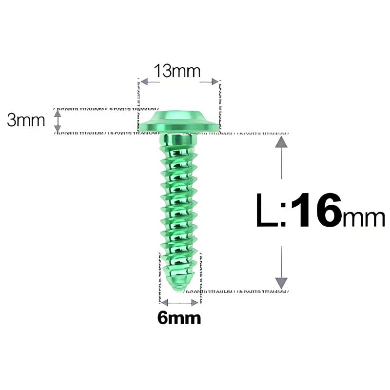 M6 X L16 - 55mm Titanium Button Head Screws For Electric Scooter & Motorcycle Body Panels-HD13