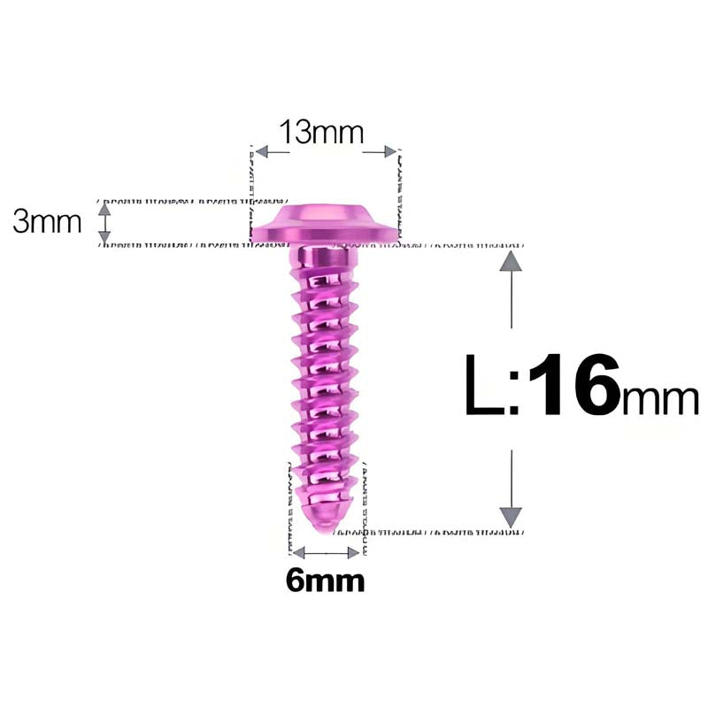 M6 X L16 - 55mm Titanium Button Head Screws For Electric Scooter & Motorcycle Body Panels-HD13