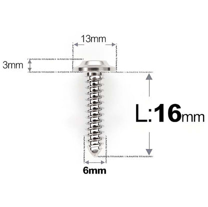 M6 X L16 - 55mm Titanium Button Head Screws For Electric Scooter & Motorcycle Body Panels-HD13