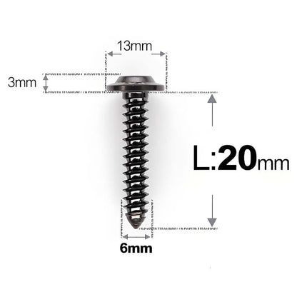 M6 X L16 - 55mm Titanium Button Head Screws For Electric Scooter & Motorcycle Body Panels-HD13