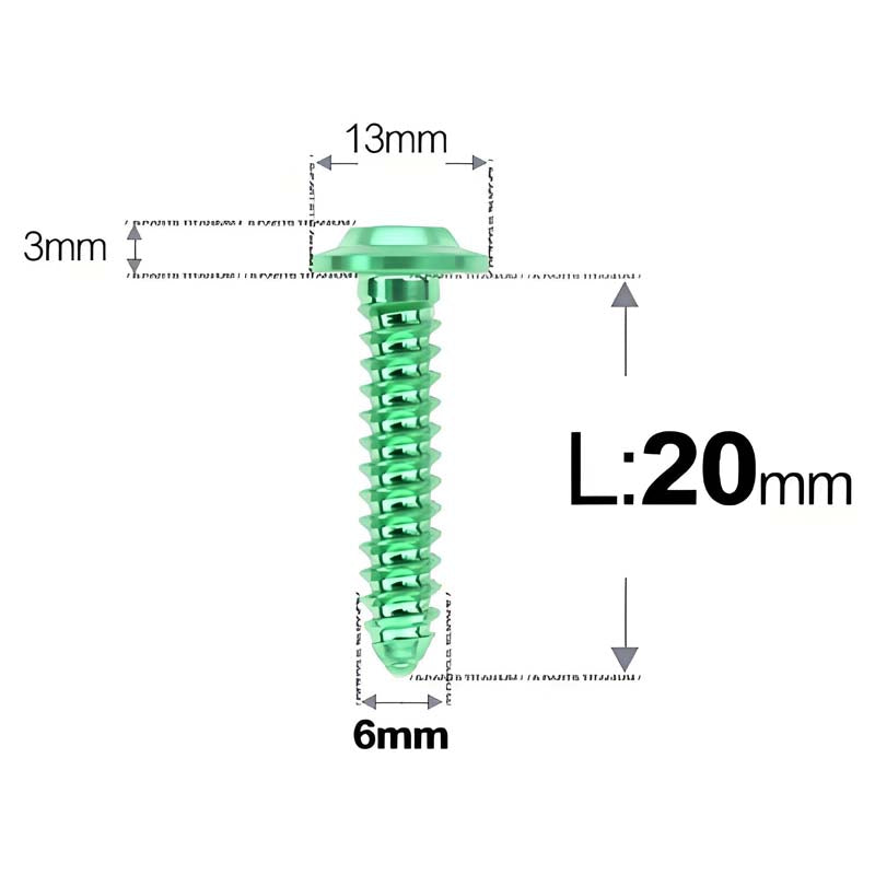 M6 X L16 - 55mm Titanium Button Head Screws For Electric Scooter & Motorcycle Body Panels-HD13