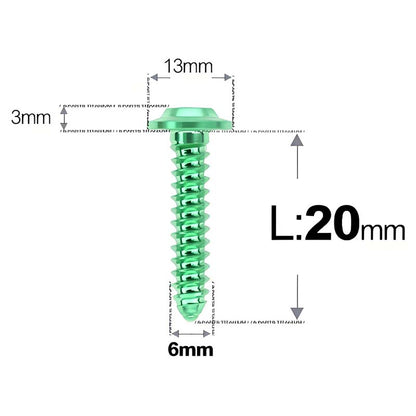 M6 X L16 - 55mm Titanium Button Head Screws For Electric Scooter & Motorcycle Body Panels-HD13