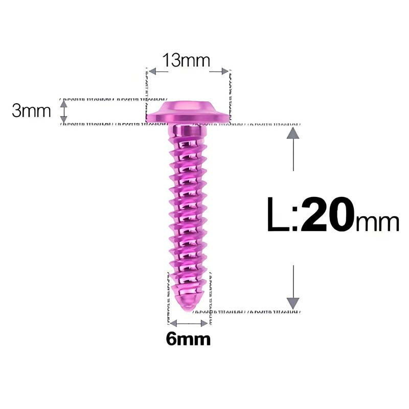 M6 X L16 - 55mm Titanium Button Head Screws For Electric Scooter & Motorcycle Body Panels-HD13