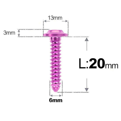 M6 X L16 - 55mm Titanium Button Head Screws For Electric Scooter & Motorcycle Body Panels-HD13