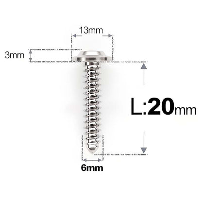 M6 X L16 - 55mm Titanium Button Head Screws For Electric Scooter & Motorcycle Body Panels-HD13