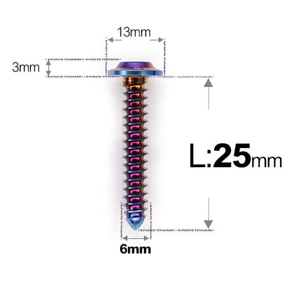 M6 X L16 - 55mm Titanium Button Head Screws For Electric Scooter & Motorcycle Body Panels-HD13
