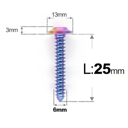 M6 X L16 - 55mm Titanium Button Head Screws For Electric Scooter & Motorcycle Body Panels-HD13
