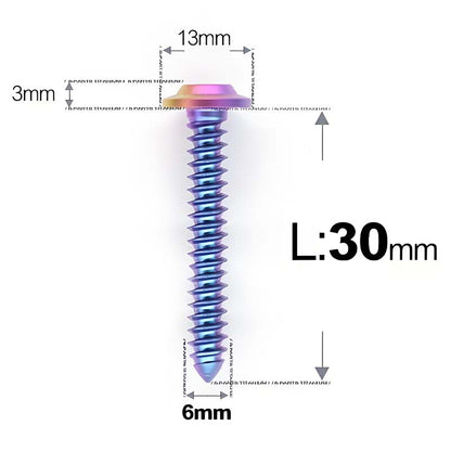 M6 X L16 - 55mm Titanium Button Head Screws For Electric Scooter & Motorcycle Body Panels-HD13