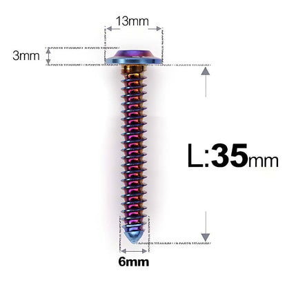 M6 X L16 - 55mm Titanium Button Head Screws For Electric Scooter & Motorcycle Body Panels-HD13
