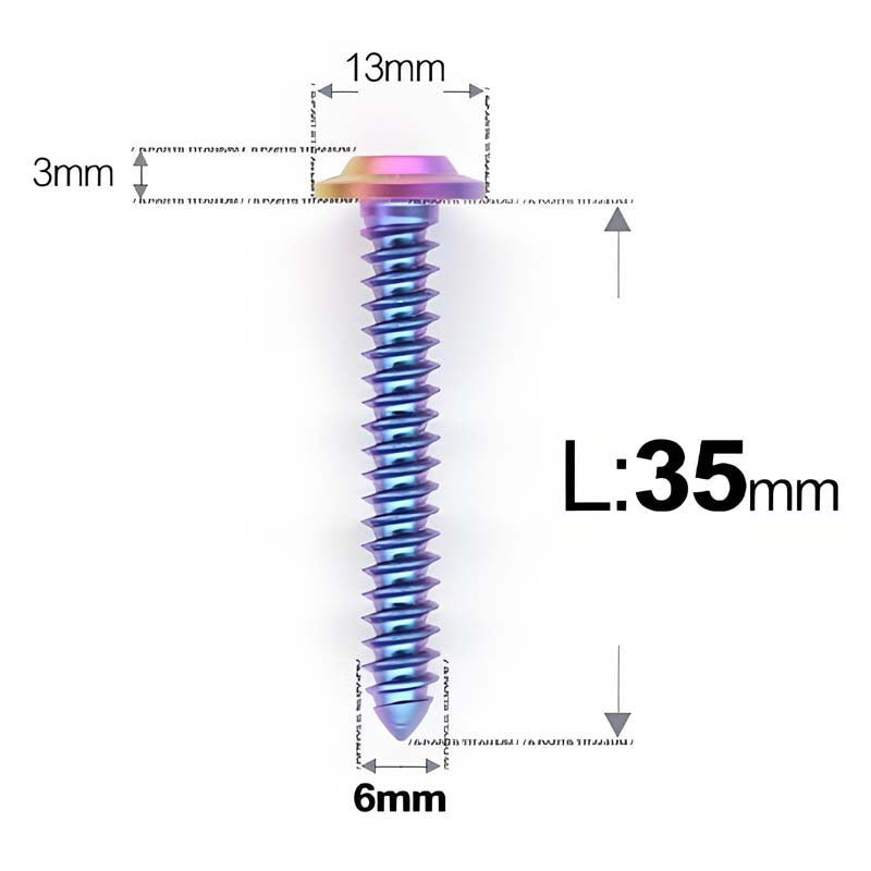M6 X L16 - 55mm Titanium Button Head Screws For Electric Scooter & Motorcycle Body Panels-HD13