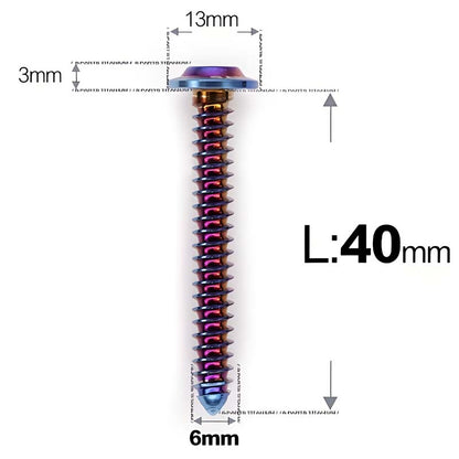 M6 X L16 - 55mm Titanium Button Head Screws For Electric Scooter & Motorcycle Body Panels-HD13