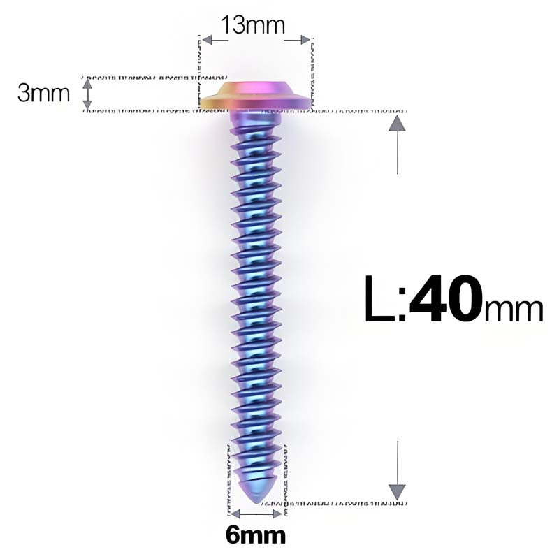 M6 X L16 - 55mm Titanium Button Head Screws For Electric Scooter & Motorcycle Body Panels-HD13