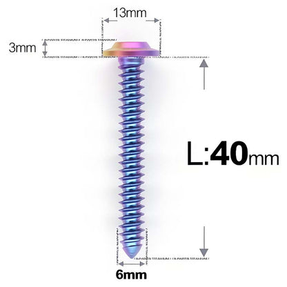 M6 X L16 - 55mm Titanium Button Head Screws For Electric Scooter & Motorcycle Body Panels-HD13