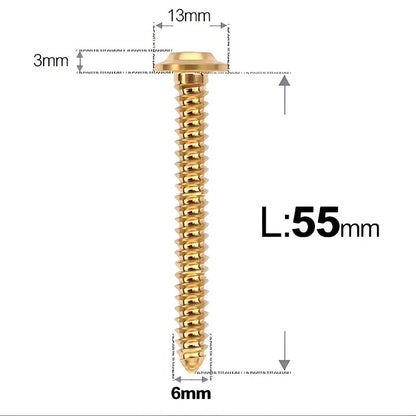 M6 X L16 - 55mm Titanium Button Head Screws For Electric Scooter & Motorcycle Body Panels-HD13