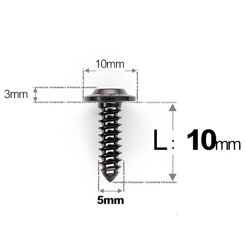 M5 X L10 - 35mm Titanium Button Head Screws For Electric Vehicle & Motorcycle Body Panels-HD10