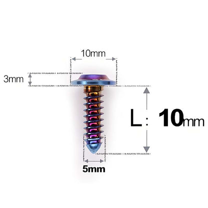 M5 X L10 - 35mm Titanium Button Head Screws For Electric Vehicle & Motorcycle Body Panels-HD10