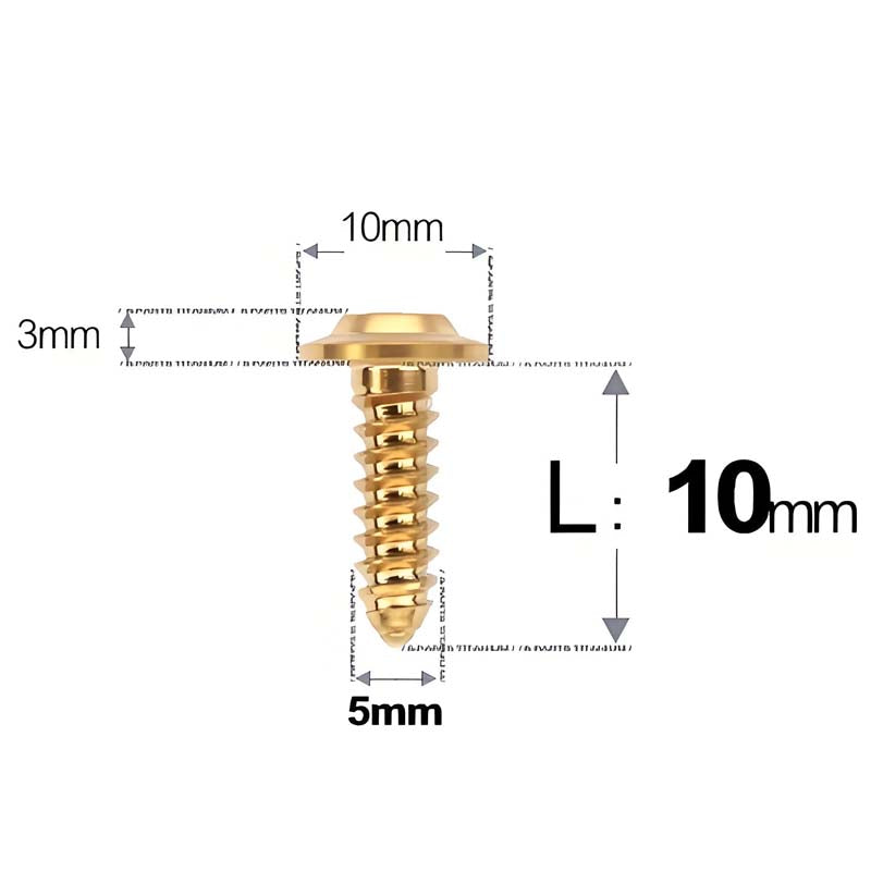 M5 X L10 - 35mm Titanium Button Head Screws For Electric Vehicle & Motorcycle Body Panels-HD10