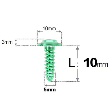 M5 X L10 - 35mm Titanium Button Head Screws For Electric Vehicle & Motorcycle Body Panels-HD10