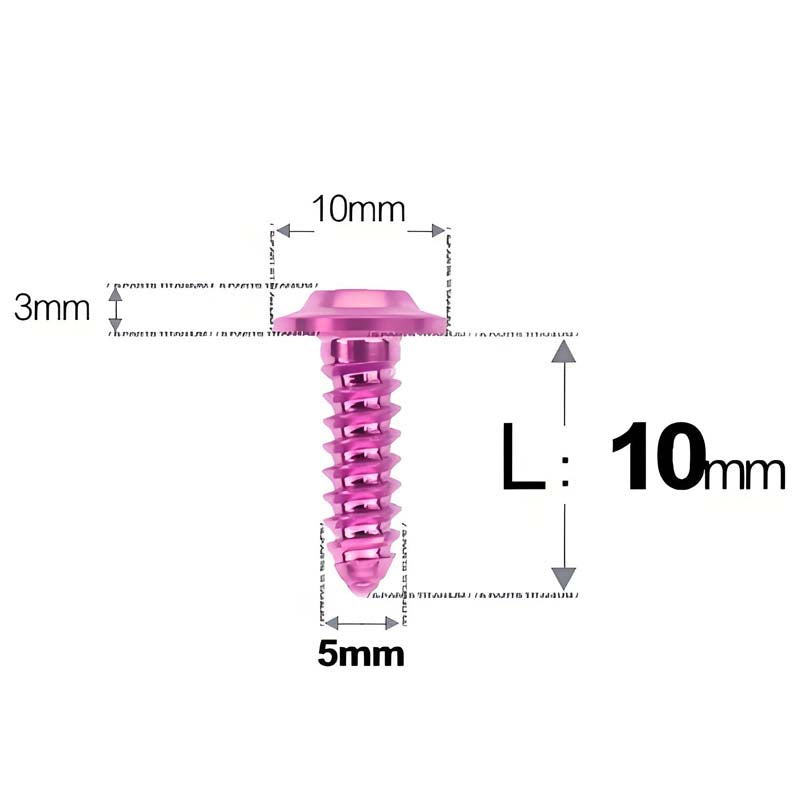 M5 X L10 - 35mm Titanium Button Head Screws For Electric Vehicle & Motorcycle Body Panels-HD10