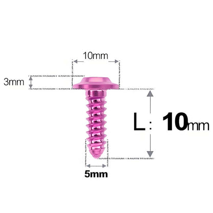 M5 X L10 - 35mm Titanium Button Head Screws For Electric Vehicle & Motorcycle Body Panels-HD10
