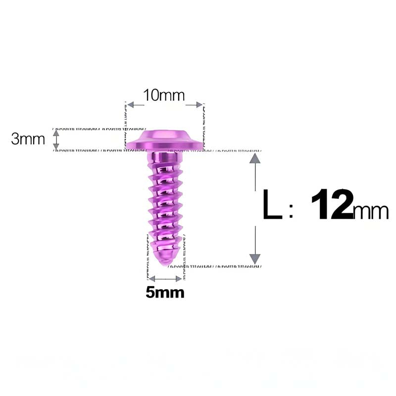 M5 X L10 - 35mm Titanium Button Head Screws For Electric Vehicle & Motorcycle Body Panels-HD10