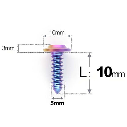 M5 X L10 - 35mm Titanium Button Head Screws For Electric Vehicle & Motorcycle Body Panels-HD10