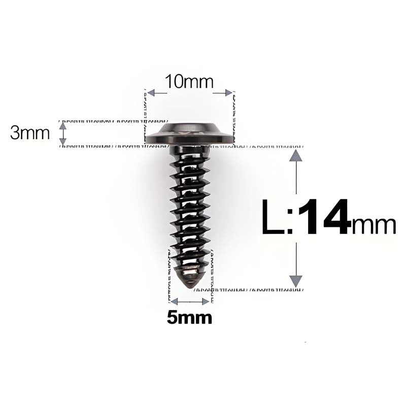 M5 X L10 - 35mm Titanium Button Head Screws For Electric Vehicle & Motorcycle Body Panels-HD10