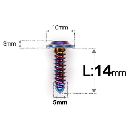 M5 X L10 - 35mm Titanium Button Head Screws For Electric Vehicle & Motorcycle Body Panels-HD10