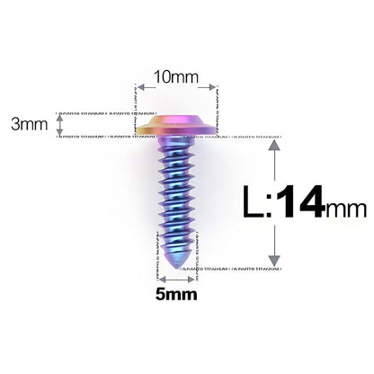 M5 X L10 - 35mm Titanium Button Head Screws For Electric Vehicle & Motorcycle Body Panels-HD10
