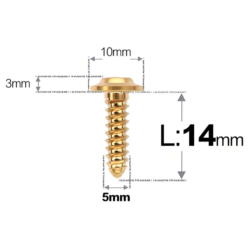 M5 X L10 - 35mm Titanium Button Head Screws For Electric Vehicle & Motorcycle Body Panels-HD10