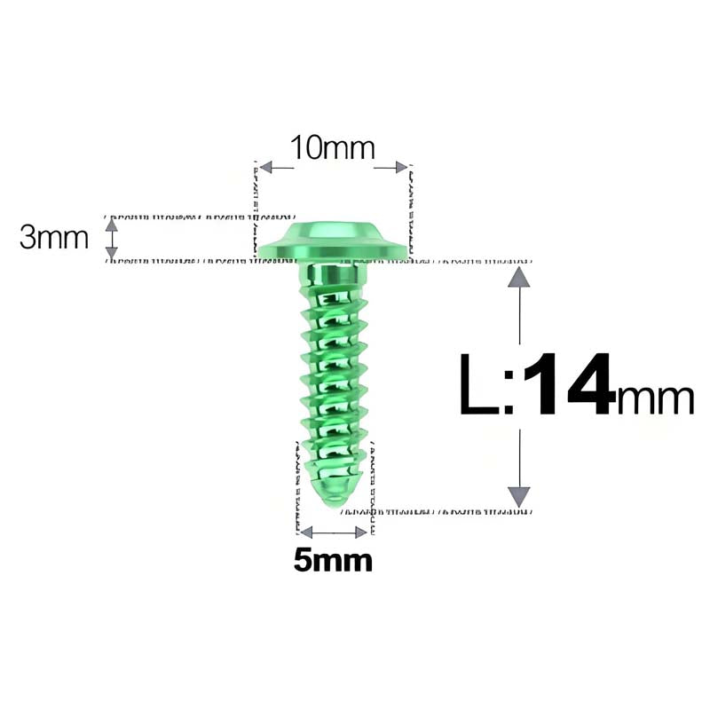 M5 X L10 - 35mm Titanium Button Head Screws For Electric Vehicle & Motorcycle Body Panels-HD10