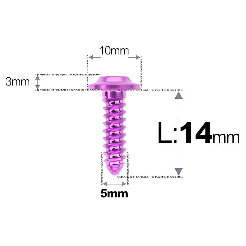M5 X L10 - 35mm Titanium Button Head Screws For Electric Vehicle & Motorcycle Body Panels-HD10