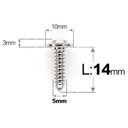 M5 X L10 - 35mm Titanium Button Head Screws For Electric Vehicle & Motorcycle Body Panels-HD10