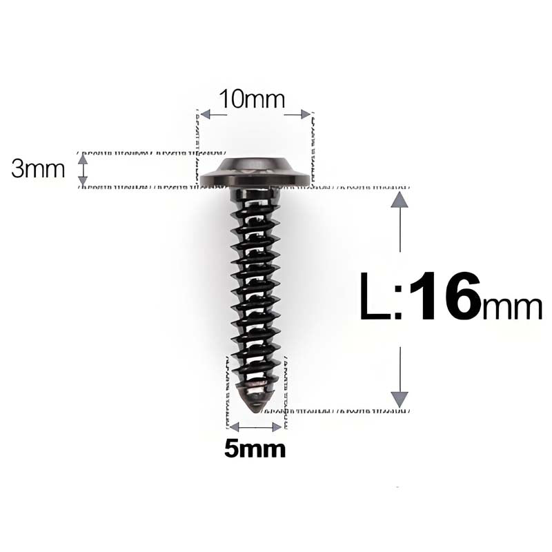 M5 X L10 - 35mm Titanium Button Head Screws For Electric Vehicle & Motorcycle Body Panels-HD10