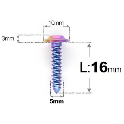 M5 X L10 - 35mm Titanium Button Head Screws For Electric Vehicle & Motorcycle Body Panels-HD10