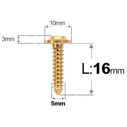 M5 X L10 - 35mm Titanium Button Head Screws For Electric Vehicle & Motorcycle Body Panels-HD10