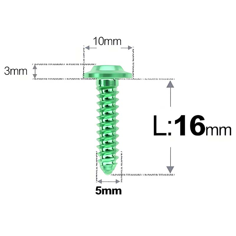 M5 X L10 - 35mm Titanium Button Head Screws For Electric Vehicle & Motorcycle Body Panels-HD10