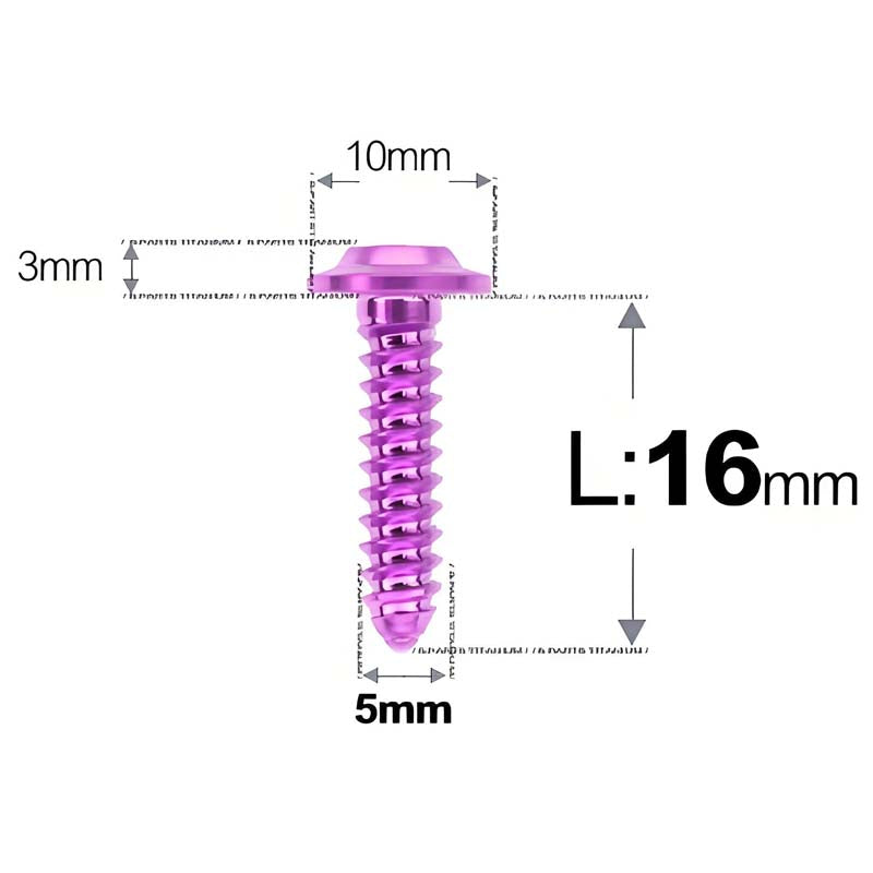 M5 X L10 - 35mm Titanium Button Head Screws For Electric Vehicle & Motorcycle Body Panels-HD10