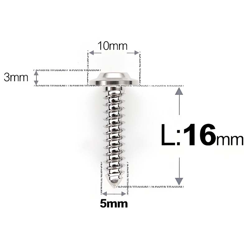M5 X L10 - 35mm Titanium Button Head Screws For Electric Vehicle & Motorcycle Body Panels-HD10