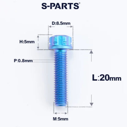M5 X L6 8 12 30MM Titanium Bolts For Motorcycle