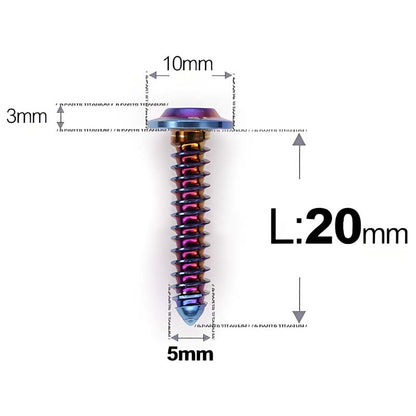 M5 X L10 - 35mm Titanium Button Head Screws For Electric Vehicle & Motorcycle Body Panels-HD10