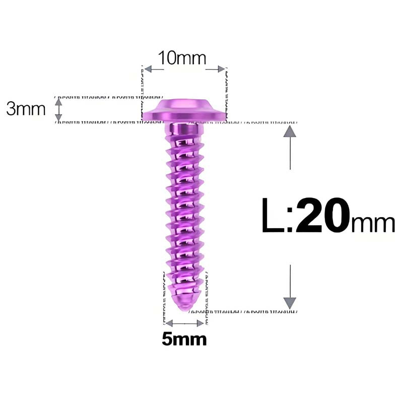 M5 X L10 - 35mm Titanium Button Head Screws For Electric Vehicle & Motorcycle Body Panels-HD10