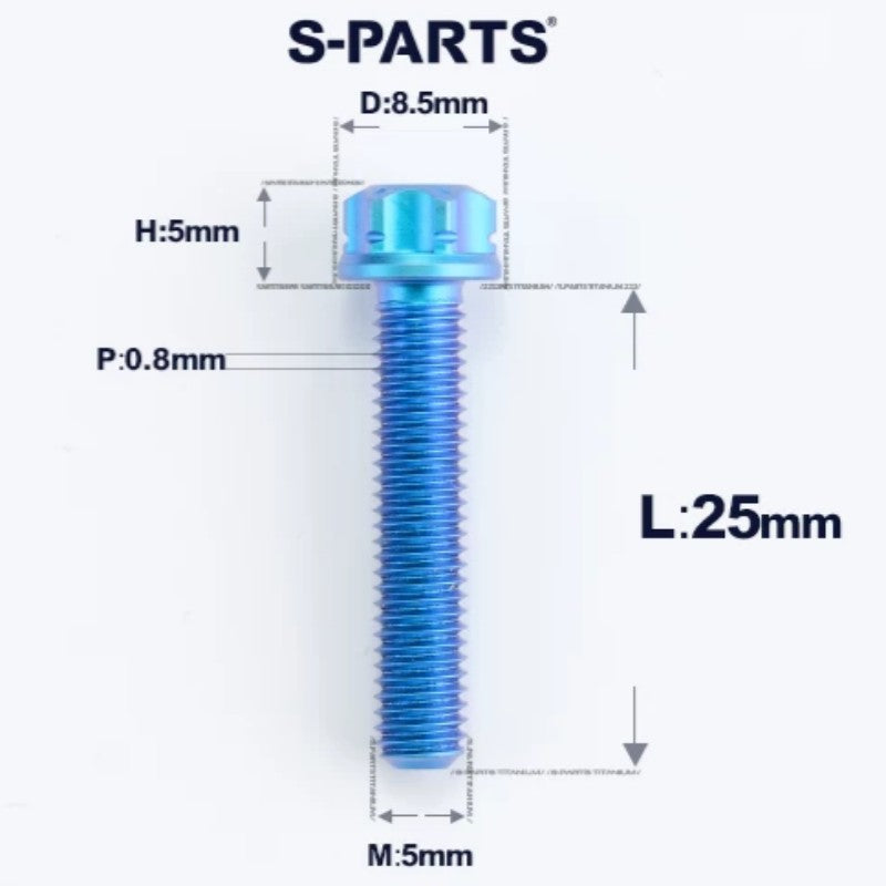 M5 X L6 8 12 30MM Titanium Bolts For Motorcycle