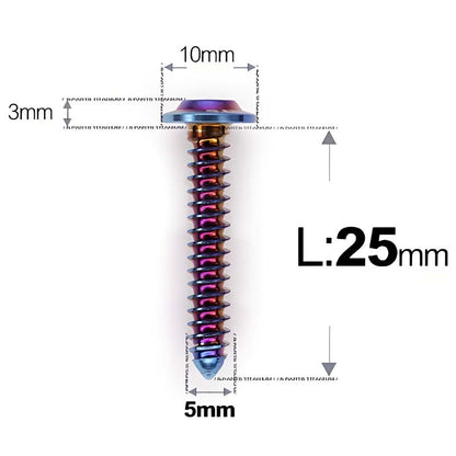 M5 X L10 - 35mm Titanium Button Head Screws For Electric Vehicle & Motorcycle Body Panels-HD10