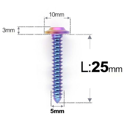 M5 X L10 - 35mm Titanium Button Head Screws For Electric Vehicle & Motorcycle Body Panels-HD10