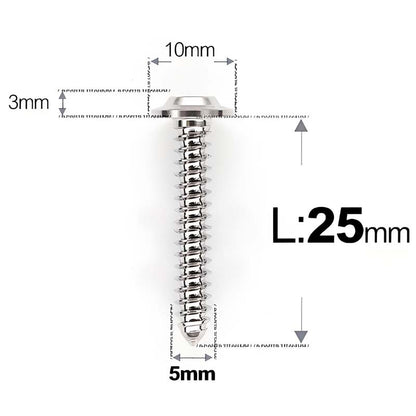 M5 X L10 - 35mm Titanium Button Head Screws For Electric Vehicle & Motorcycle Body Panels-HD10